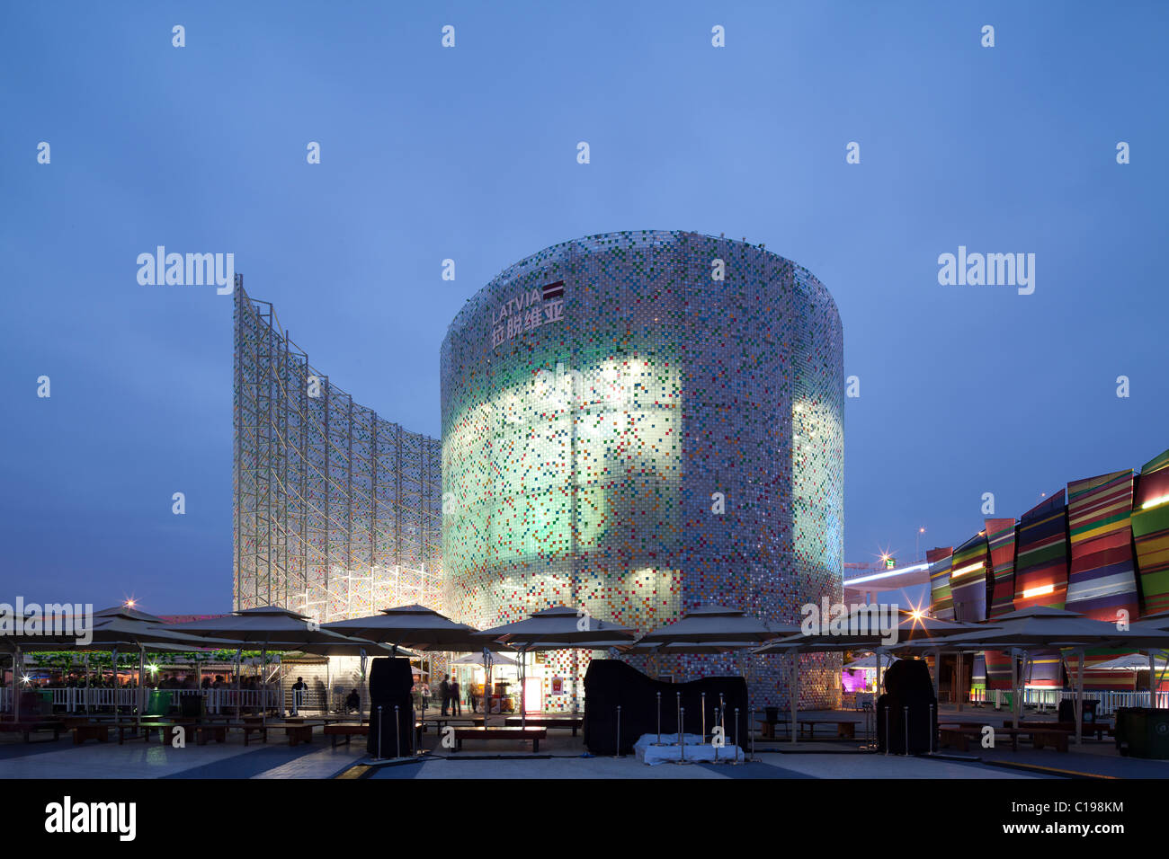 Shanghai World Expo 2010, pavillon de la Chine, de Lettonie. Banque D'Images