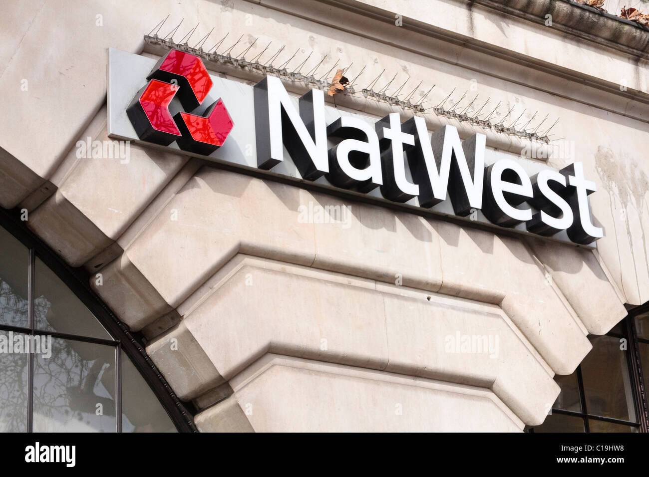 Une image montrant la Banque Natwest shop sign Banque D'Images
