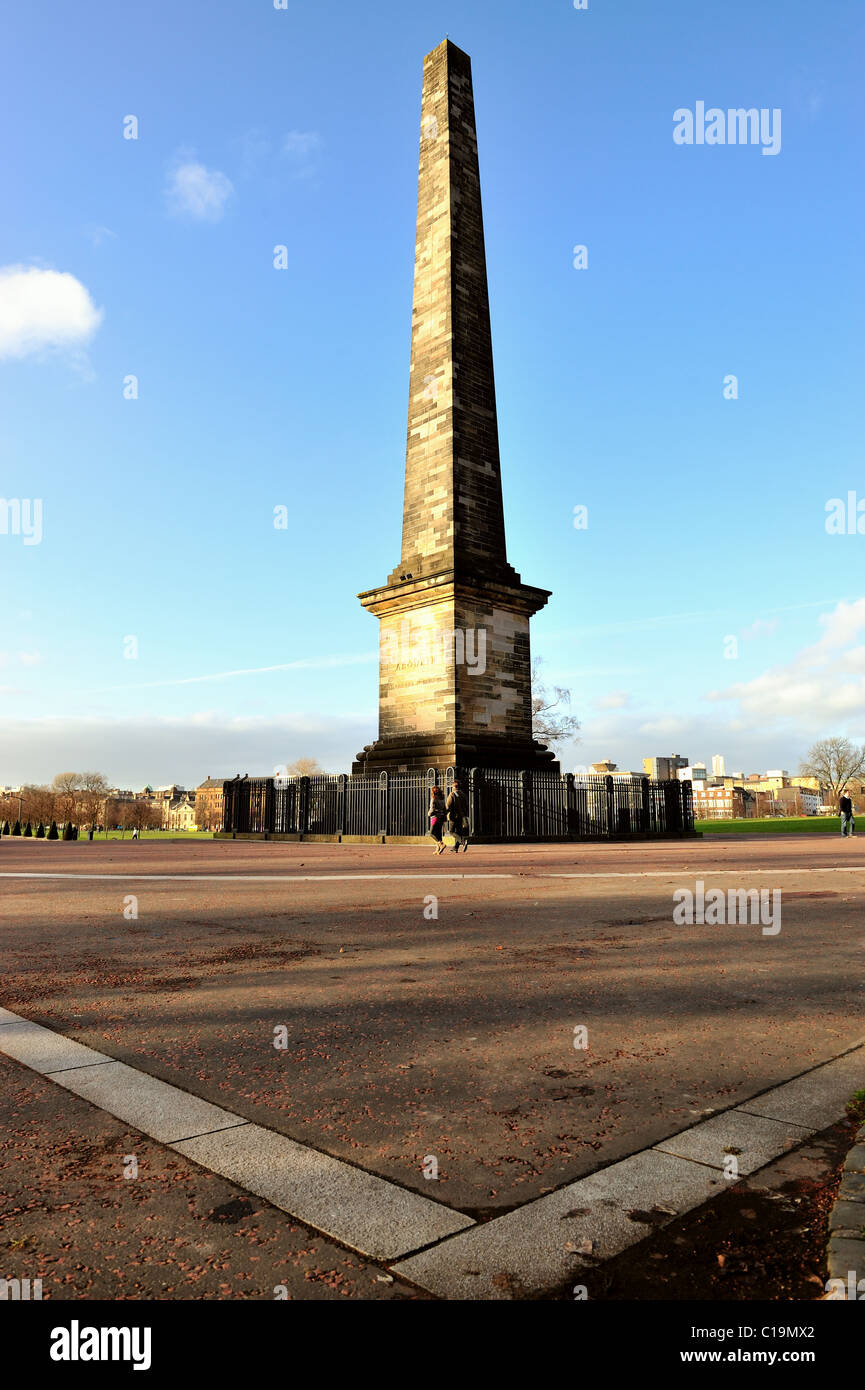 Le Monument Nelson, Glasgow Green Banque D'Images