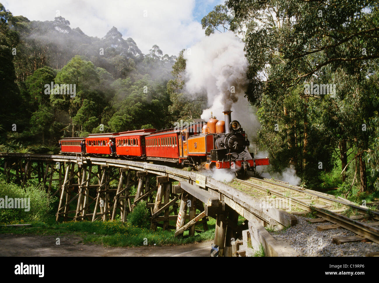 Puffing Billy Train, Australie Banque D'Images