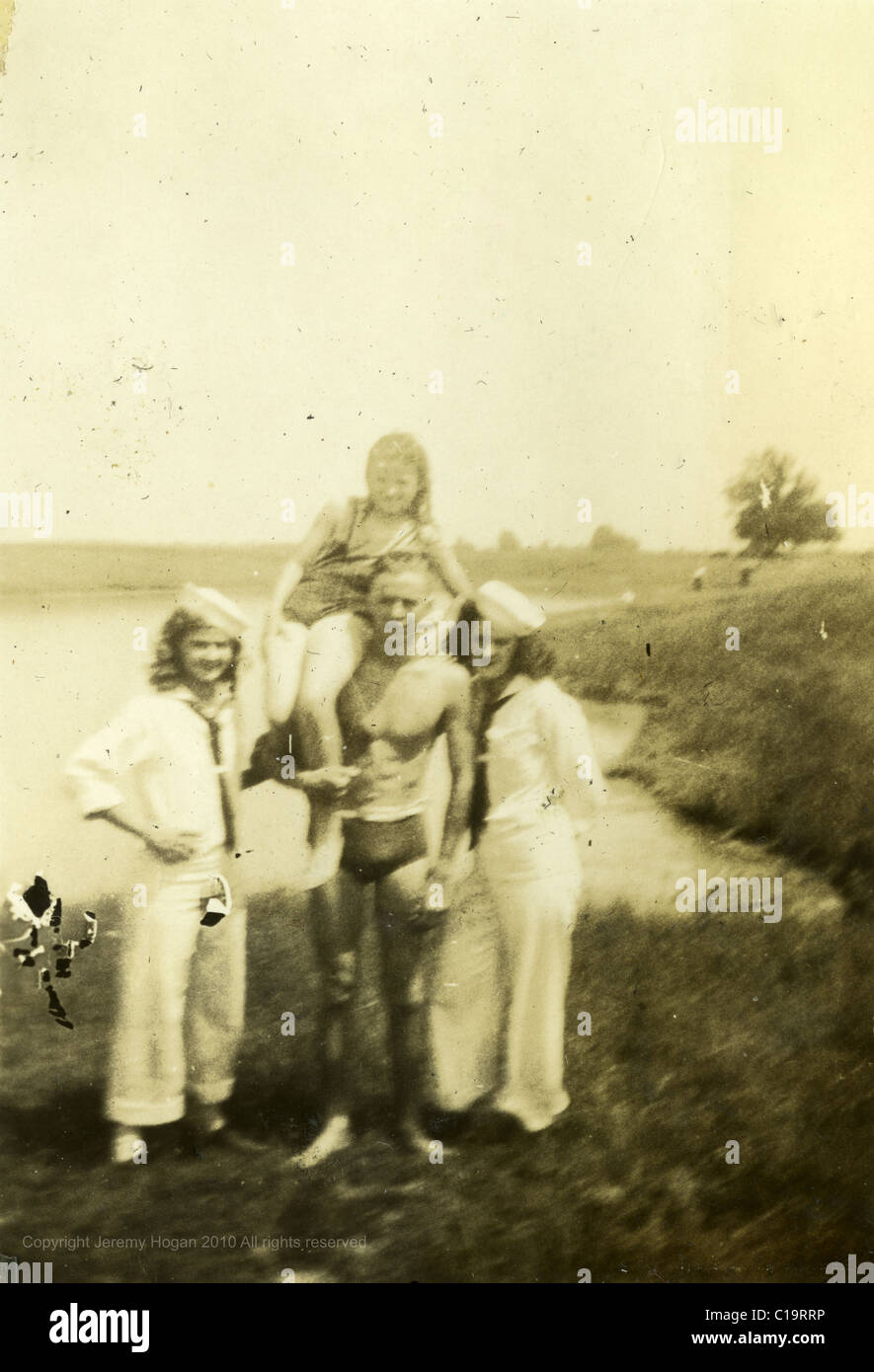 Photo des femmes des années 1940 Banque de photographies et d