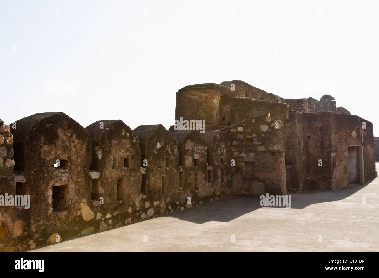 Remparts d'un fort, Fort Jhansi, Jhansi, Uttar Pradesh, Inde Banque D'Images