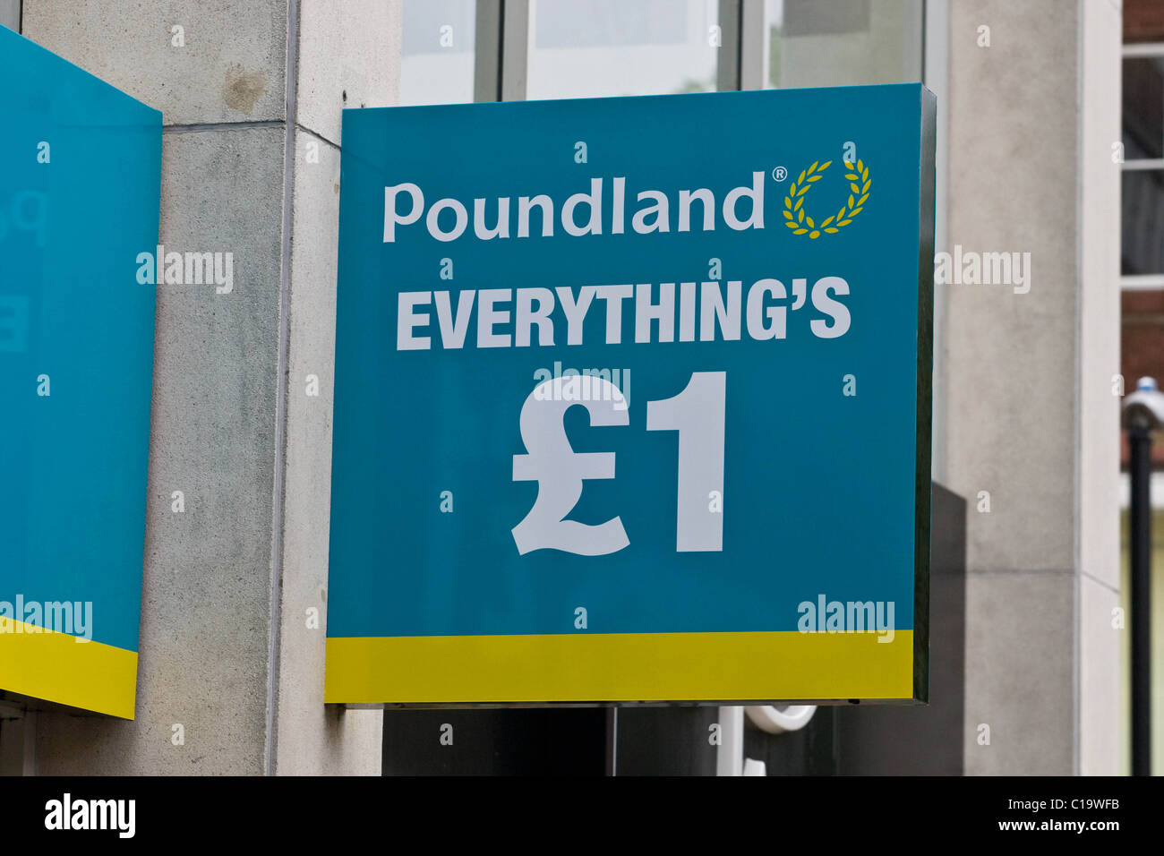 Poundland magasin Banque D'Images