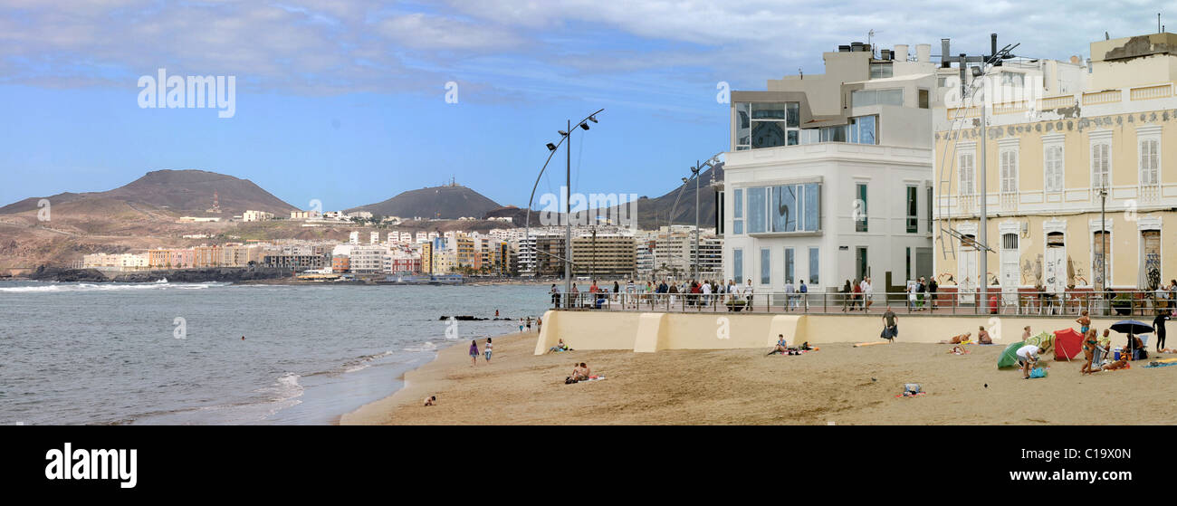 La plage de Las Canteras à Las Palmas, Gran Canaria Banque D'Images