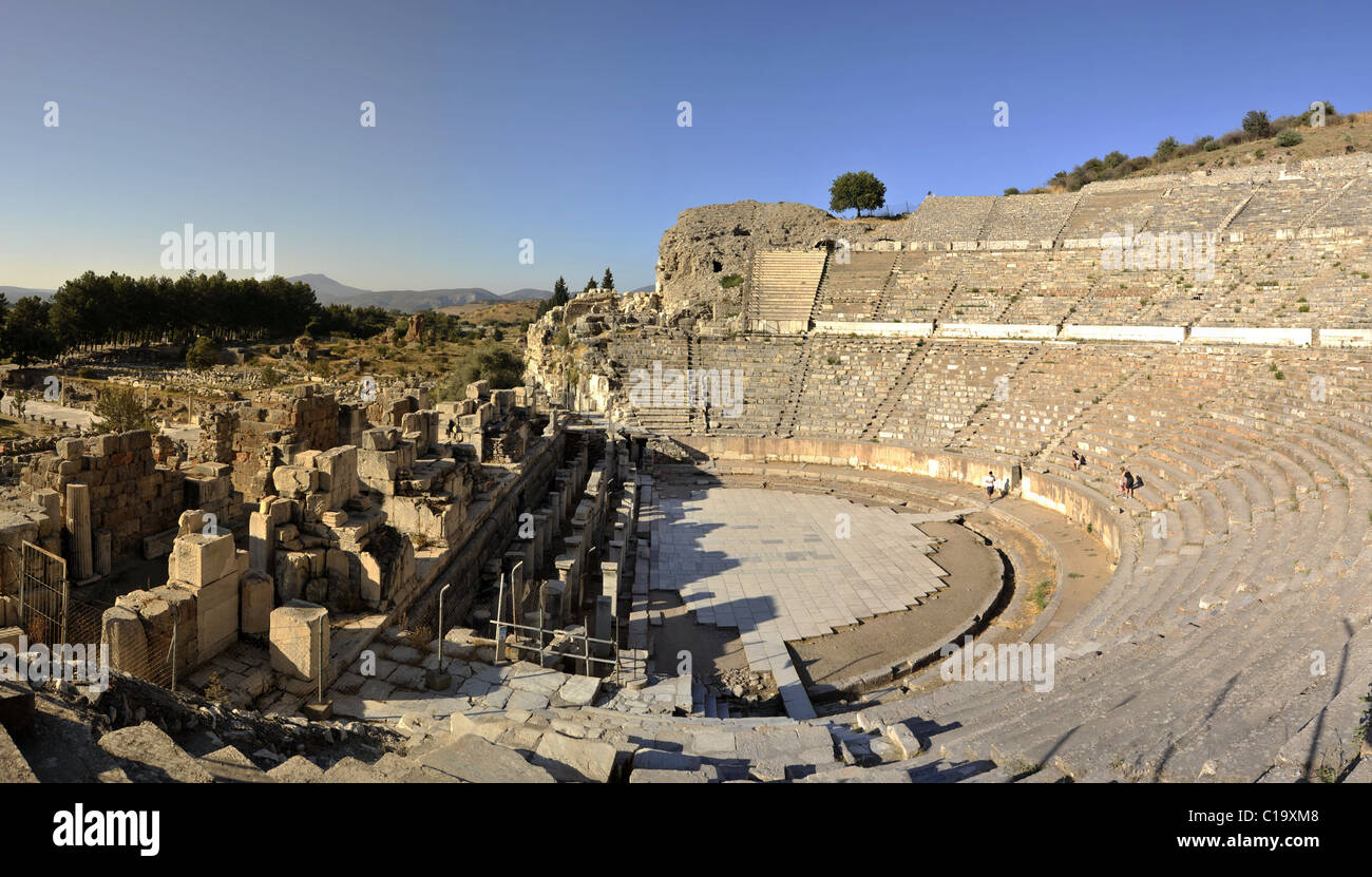 Éphèse, Selcuk, Turquie 2009. Le grand théâtre. Banque D'Images