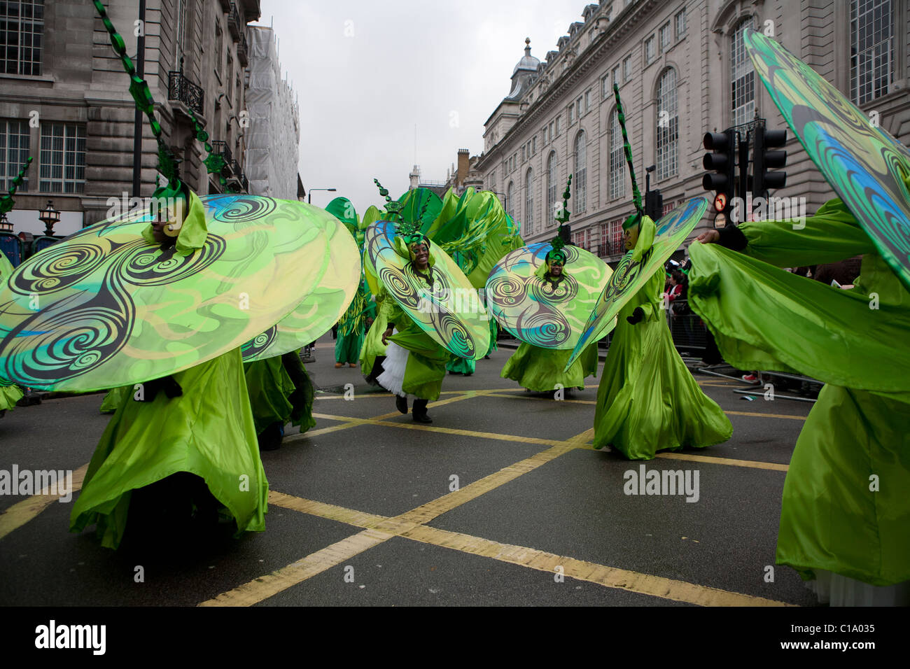 Saint Patrick's Day Parade, Londres 13/03/2011 Banque D'Images