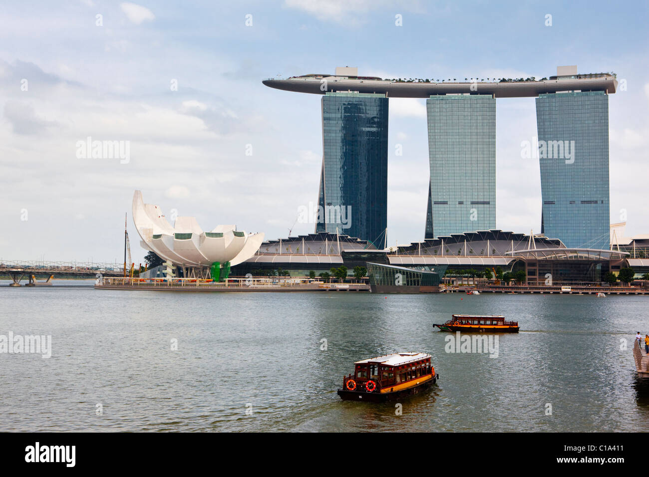 Le Marina Bay Sands à Singapour. Marina Bay, Singapour Banque D'Images
