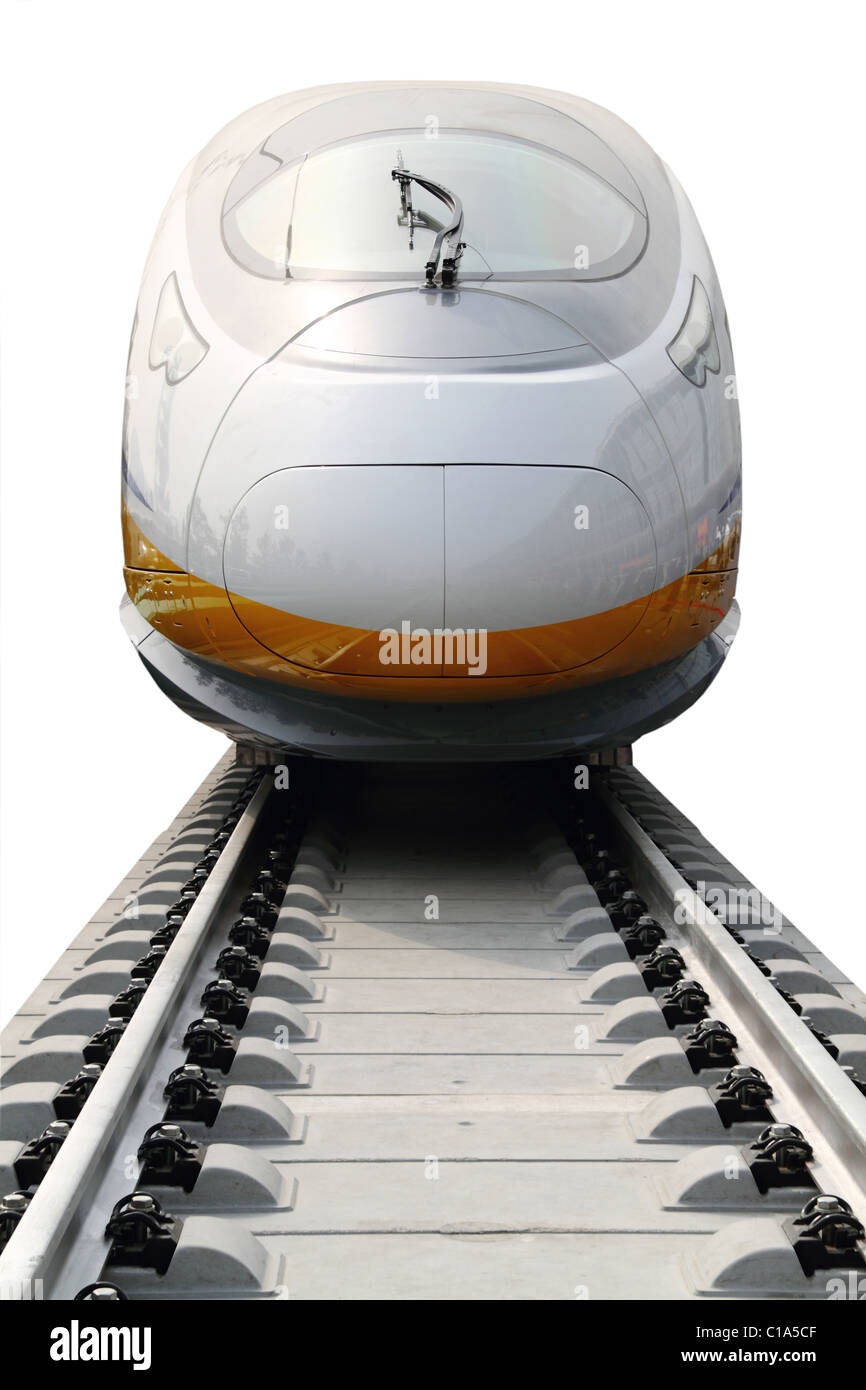 Bullet train grande vitesse moderne en Chine Banque D'Images