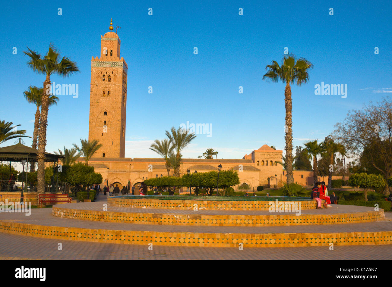 Mosquée de la Koutoubia de Marrakech Maroc afrique centrale central Banque D'Images