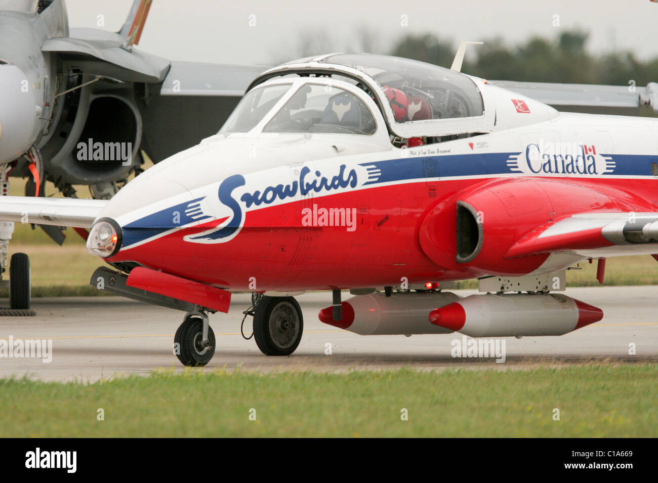 Les Forces canadiennes 431e Escadron de démonstration aérienne, les Snowbirds - CT-114 jet Tudor. Banque D'Images