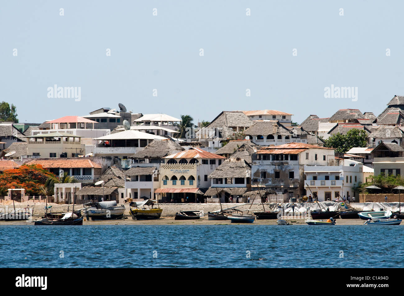Vieille ville de Pierre, Lamu, Kenya Banque D'Images