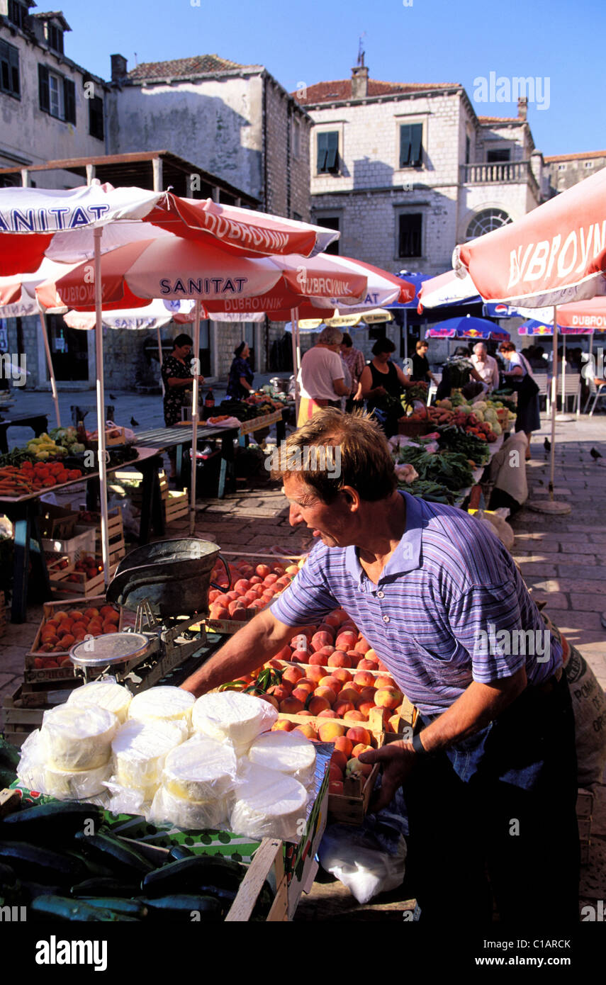 La Croatie, Dalmatie du Sud, Dubrovnik, la vieille ville Banque D'Images