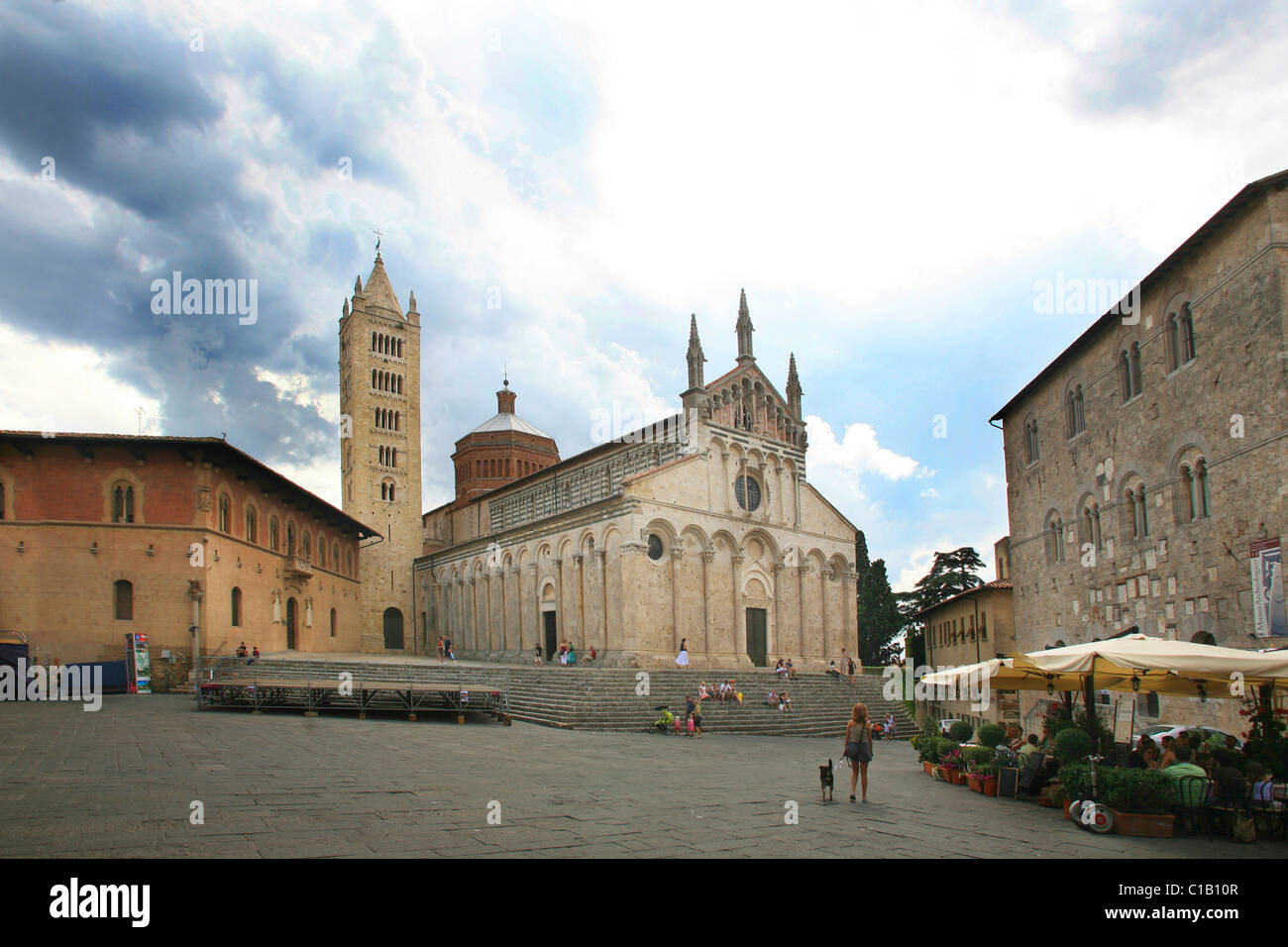 La cathédrale du 13ème siècle de Massa Marittima, Grosseto, Toscane, Italie Banque D'Images