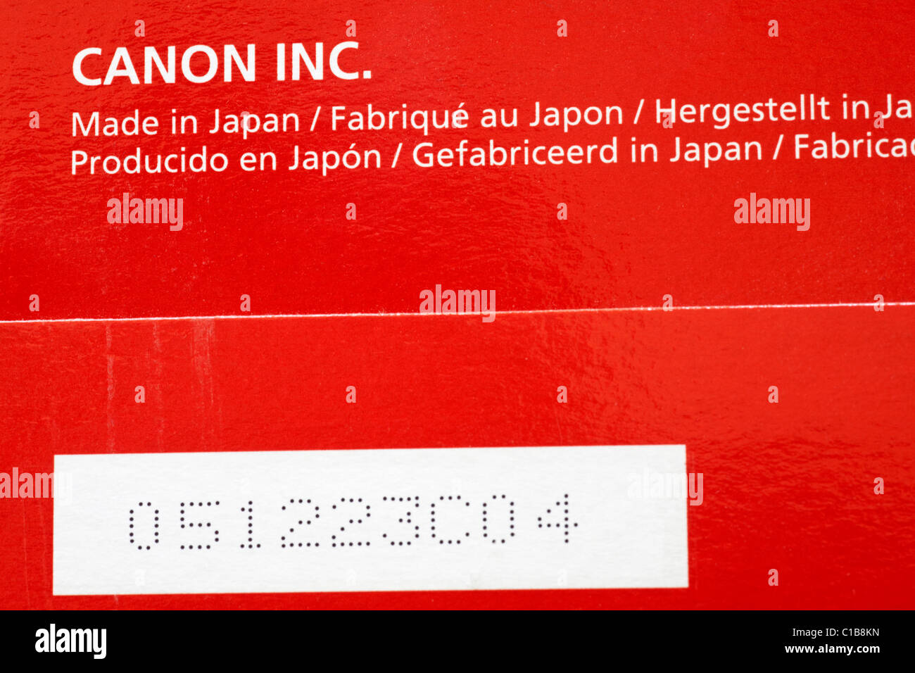 Papier photo Canon fabriqué au Japon Banque D'Images