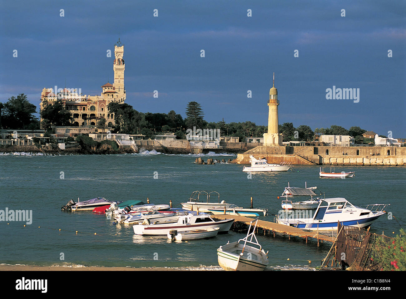 Egypte, Alexandrie, Palais Montazah sur station, anciennement propriété du roi Farouk Banque D'Images