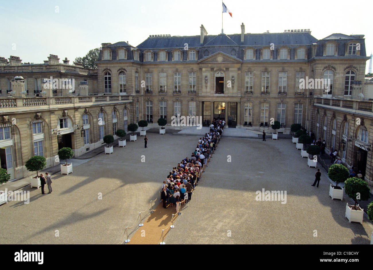 France, Paris, visite du Palais de l'Élysée pendant les journées du patrimoine (journées du patrimoine) Banque D'Images