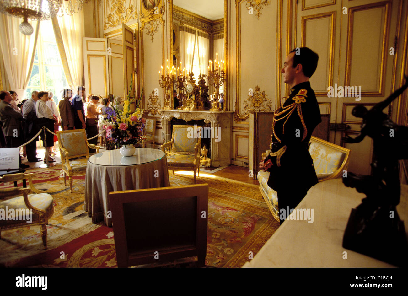 France, Paris, visite du Palais de l'Élysée pendant les journées du patrimoine (journées du patrimoine) Banque D'Images