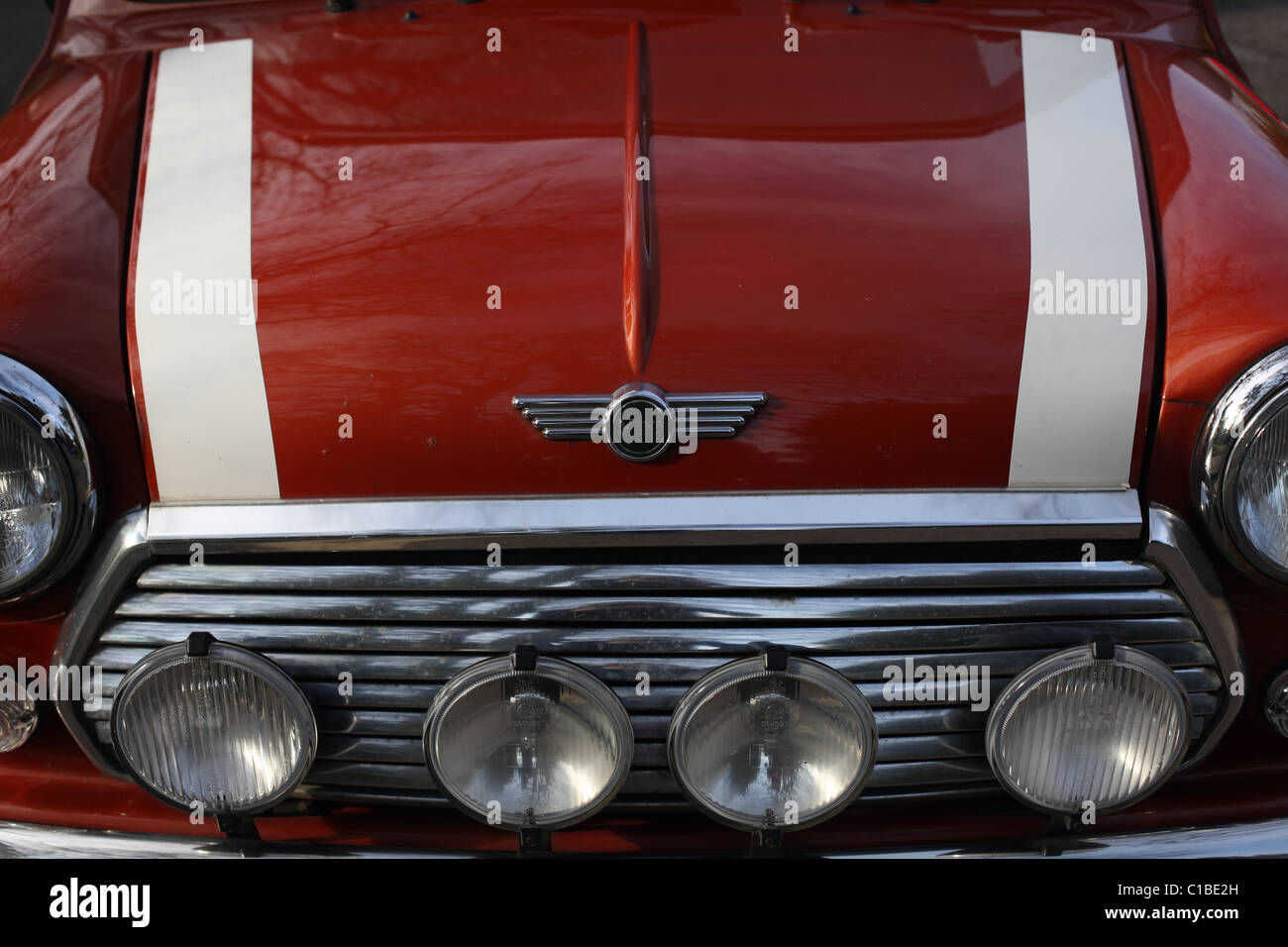 Détail d'une mini-voiture Rover classique Banque D'Images