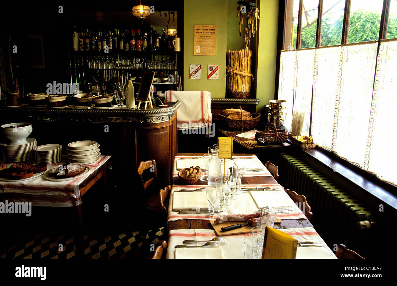 France Val d'Oise parc naturel régional du Vexin français d'Auvers sur Oise l'auberge Ravoux inn où le peintre Van Gogh vivait dans sa Banque D'Images