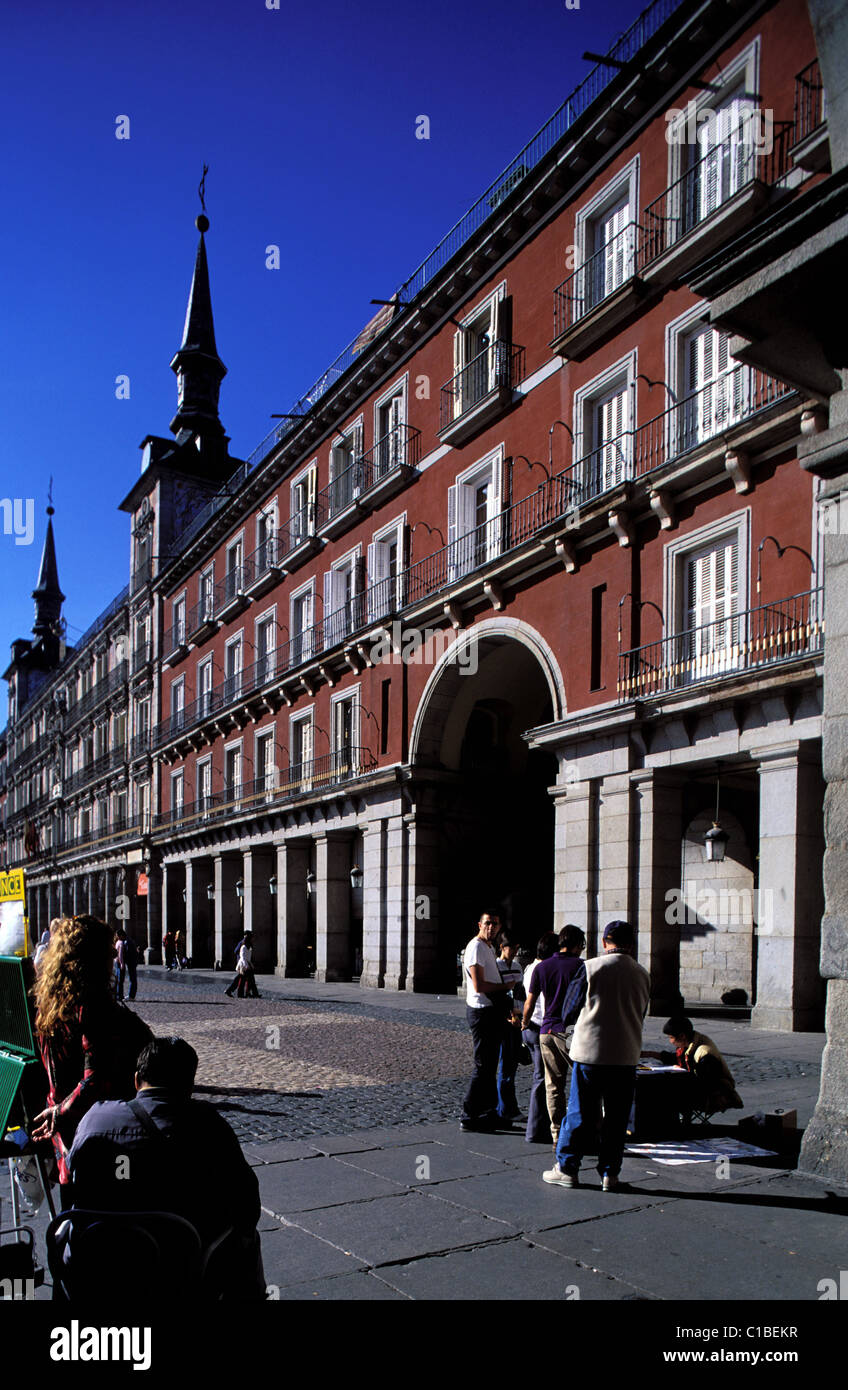 Espagne, Madrid, Plaza Mayor Banque D'Images