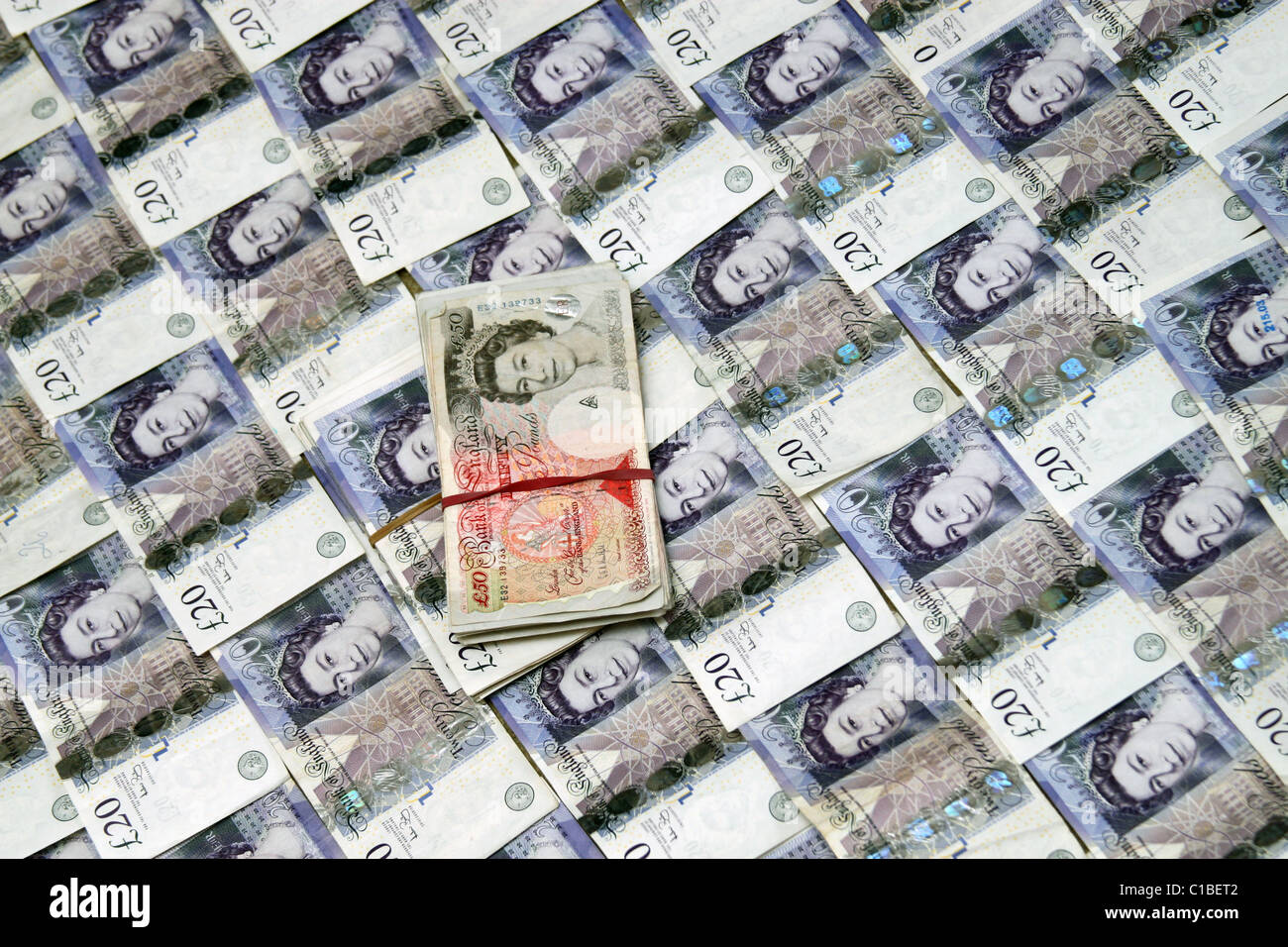 £50 et £20 notes Banque D'Images