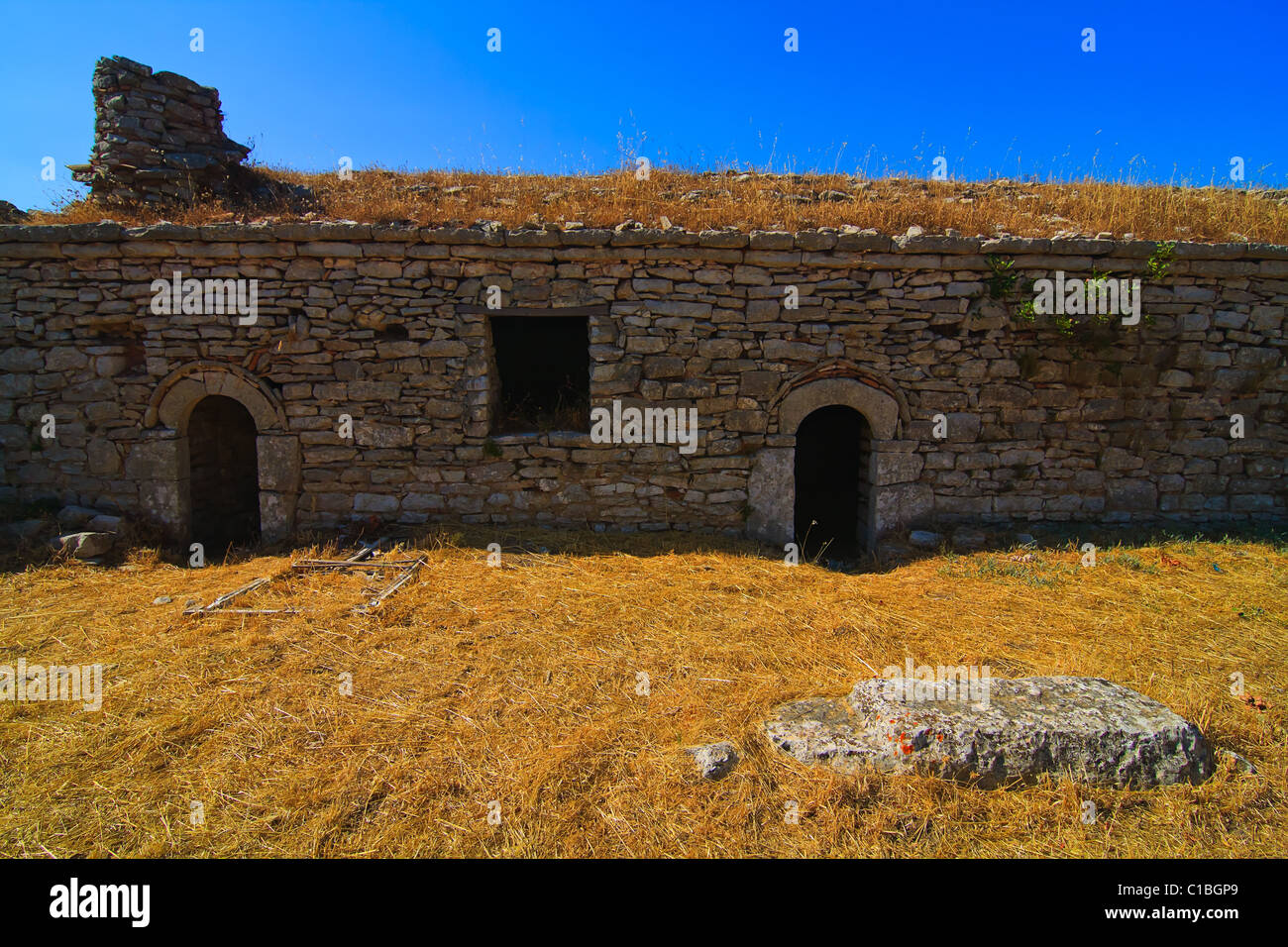 Ancien monastère abandonné en Grèce Banque D'Images