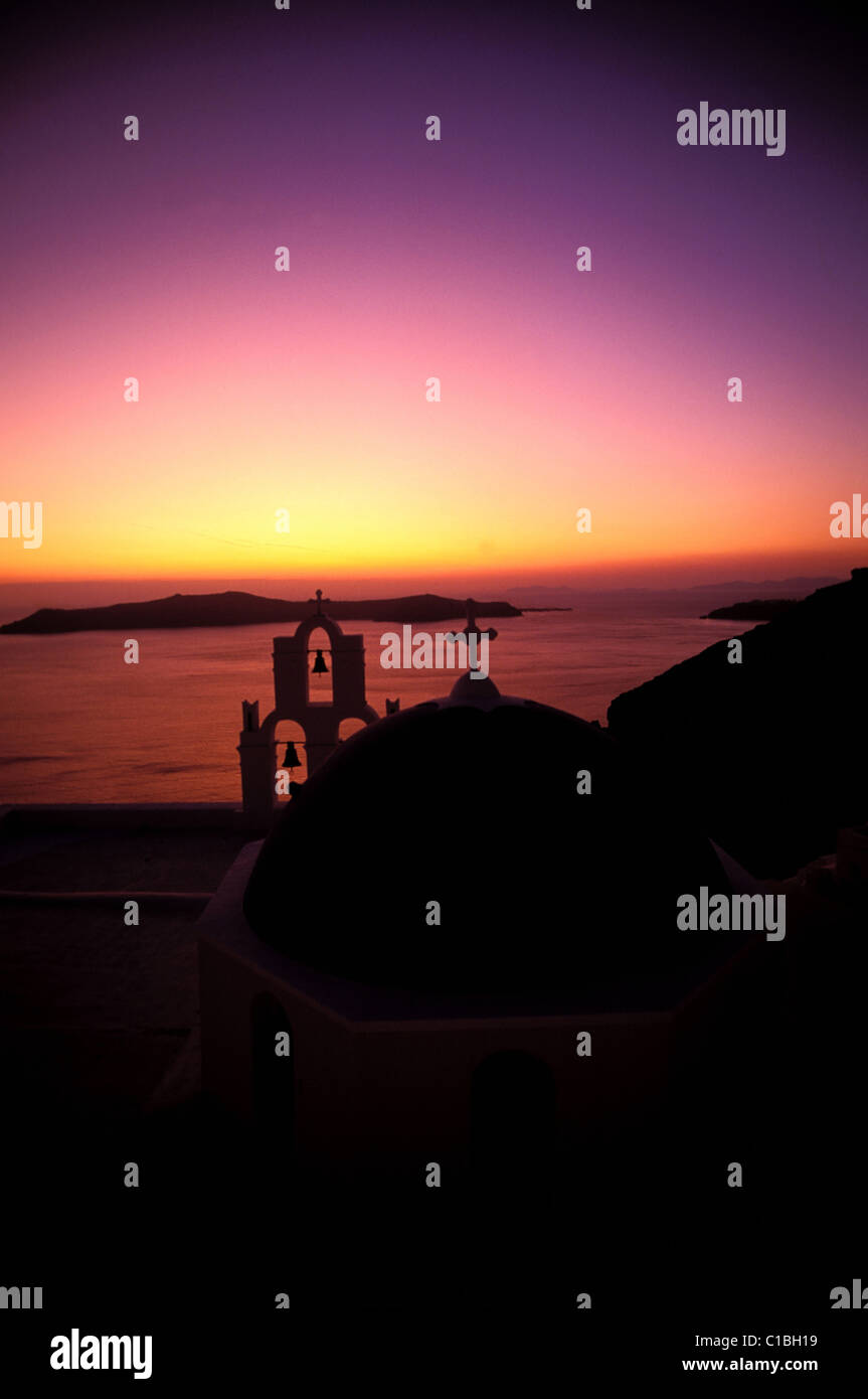 La Grèce, Îles Cyclades, Santorin Banque D'Images