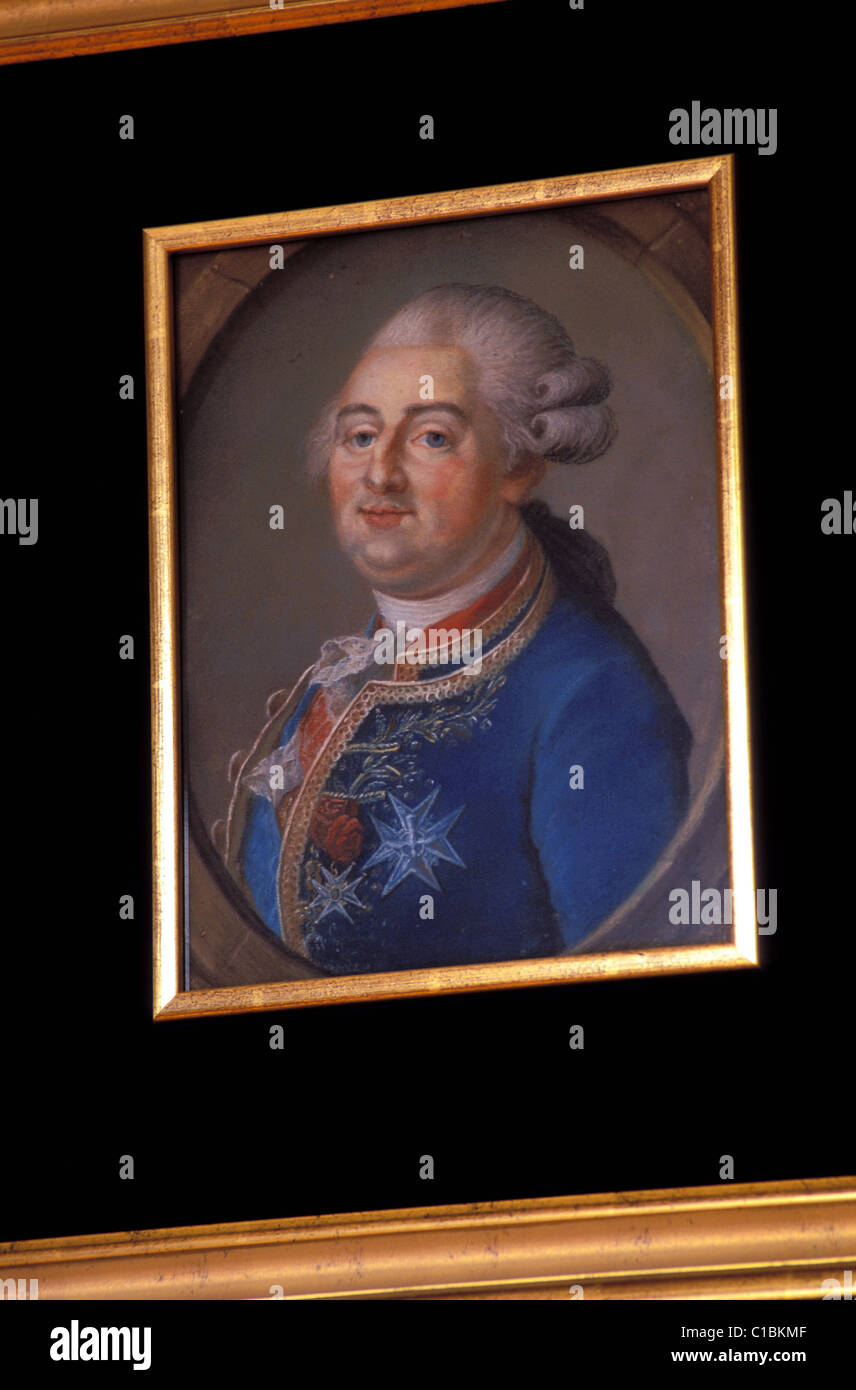 France, Yvelines, château de Rambouillet (résidence présidentielle), un portrait de l'époque royale Banque D'Images France, Yvelines, château de Rambouillet (résidence présidentielle), un portrait de l'époque royale Banque D'Images