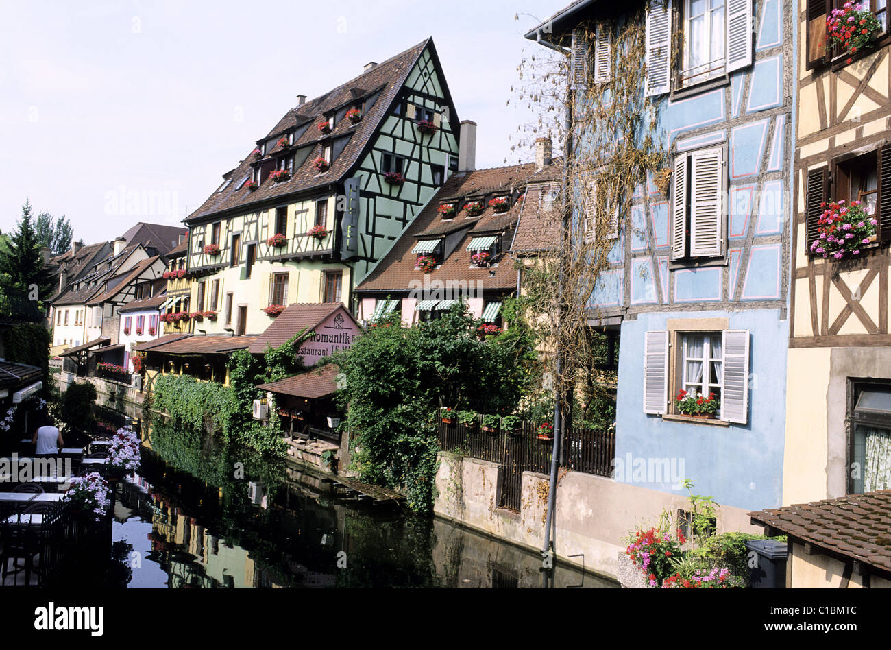 France, Alsace, Colmar, la petite Venise, quartier de la Krutenau et de la rivière (la Lauch) Banque D'Images