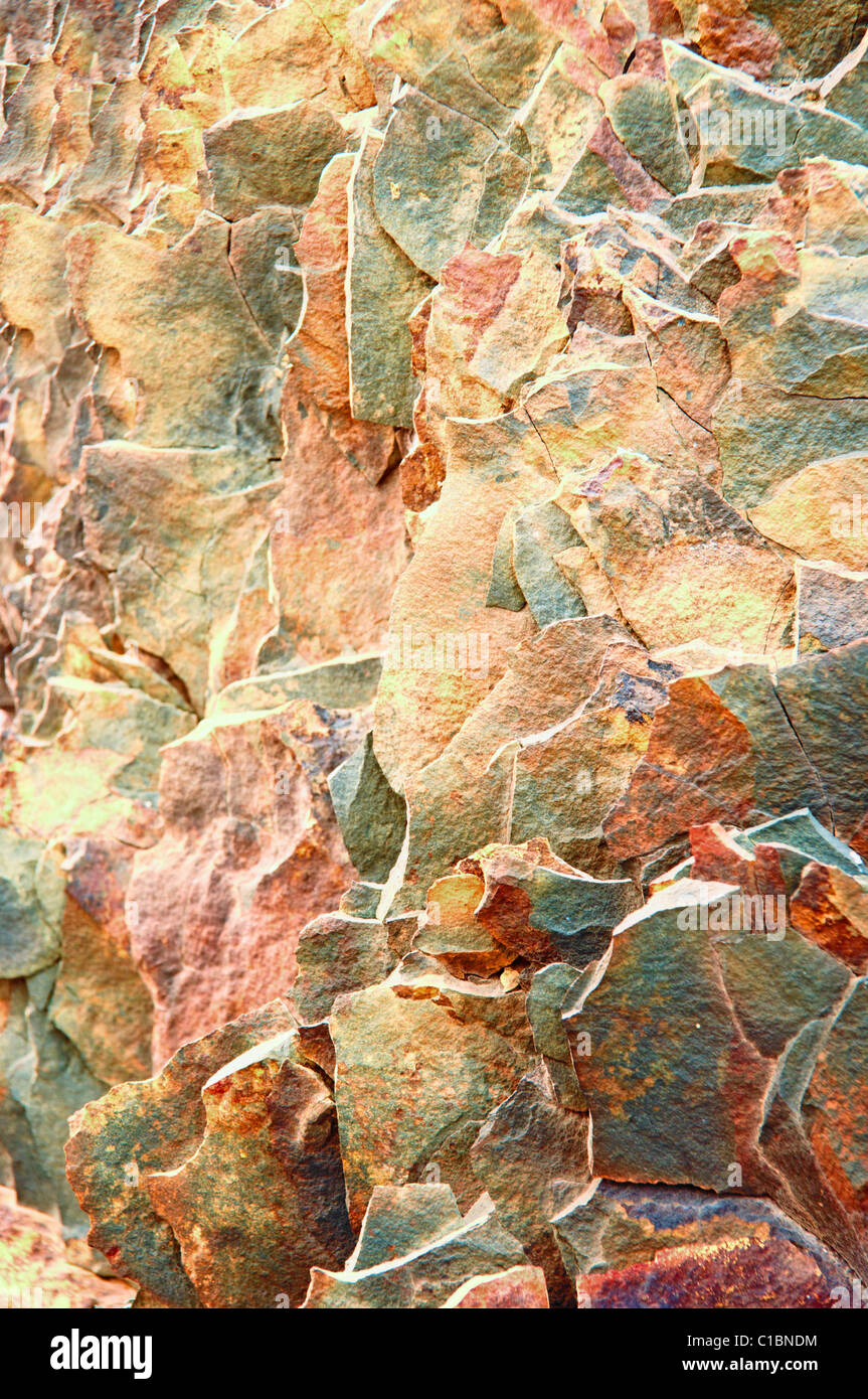 Un granit coloré couleur brun Fond en pierre. Banque D'Images