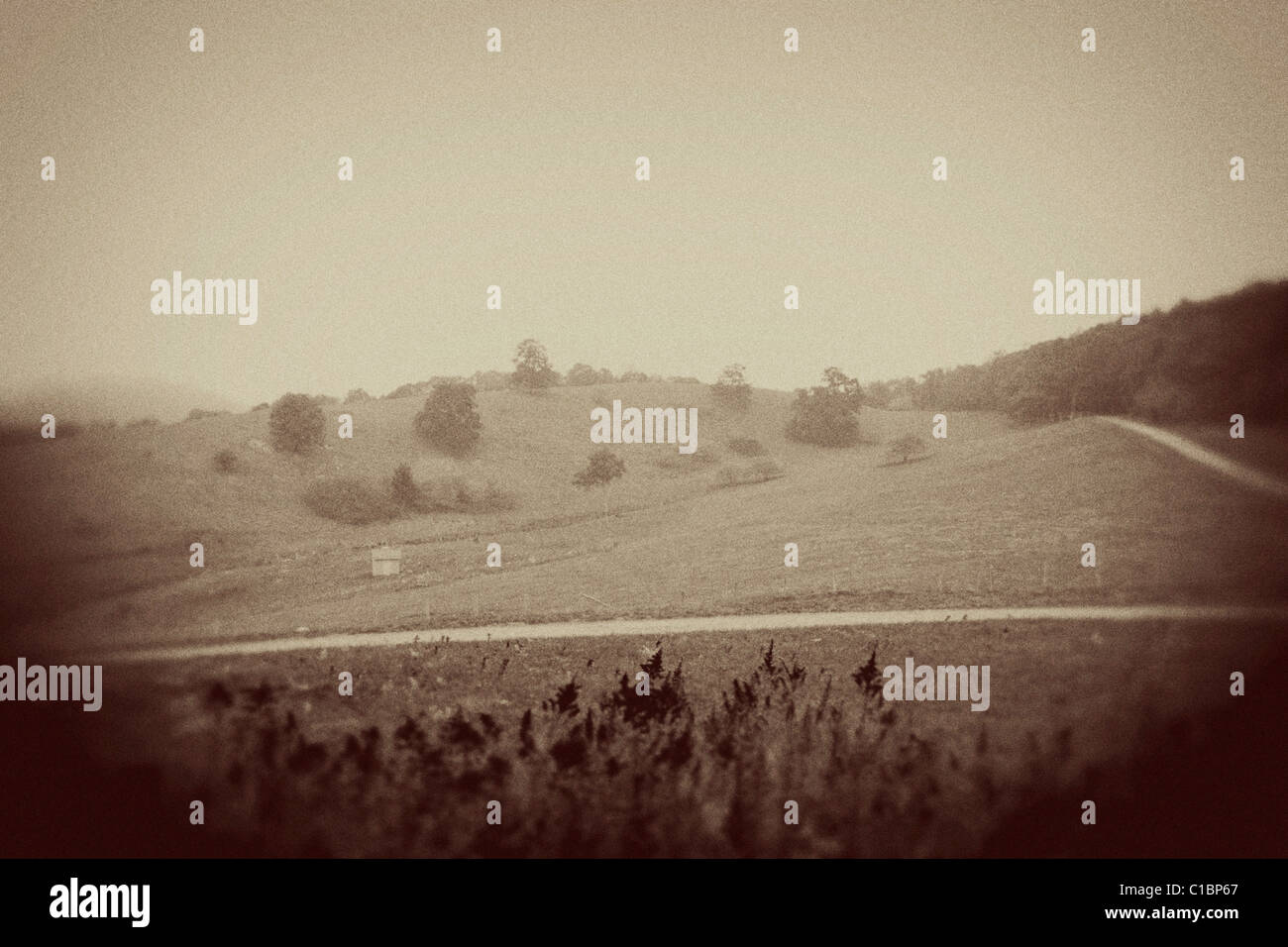 BLUE RIDGE MOUNTAINS ROUTE DES APPALACHES ROUTES RURALES PAYS CAMPAGNE RUSTIQUE HILL EN CAROLINE DU NORD L'AUTOROUTE VALLONNÉE NC Banque D'Images