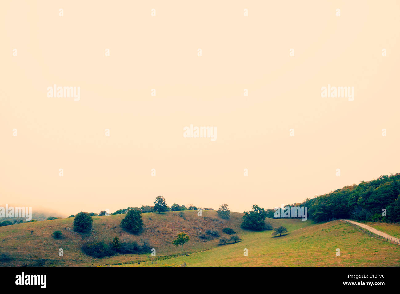 BLUE RIDGE MOUNTAINS ROUTE DES APPALACHES ROUTES RURALES PAYS CAMPAGNE RUSTIQUE HILL EN CAROLINE DU NORD L'AUTOROUTE VALLONNÉE NC Banque D'Images