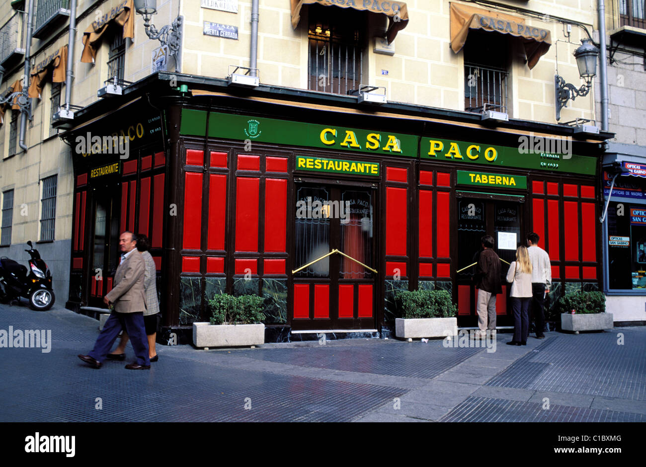 Espagne, Madrid, Casa Paco restaurant, Puerta Cerrada 11 Banque D'Images