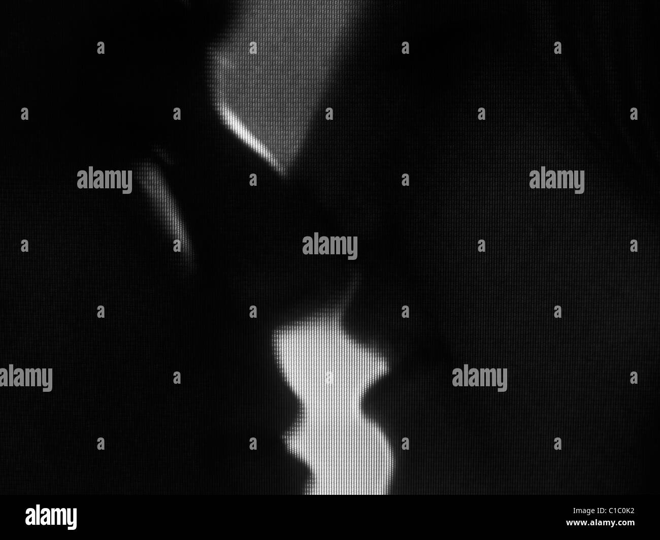 Photo d'un baiser de cinéma sur un téléviseur. Banque D'Images