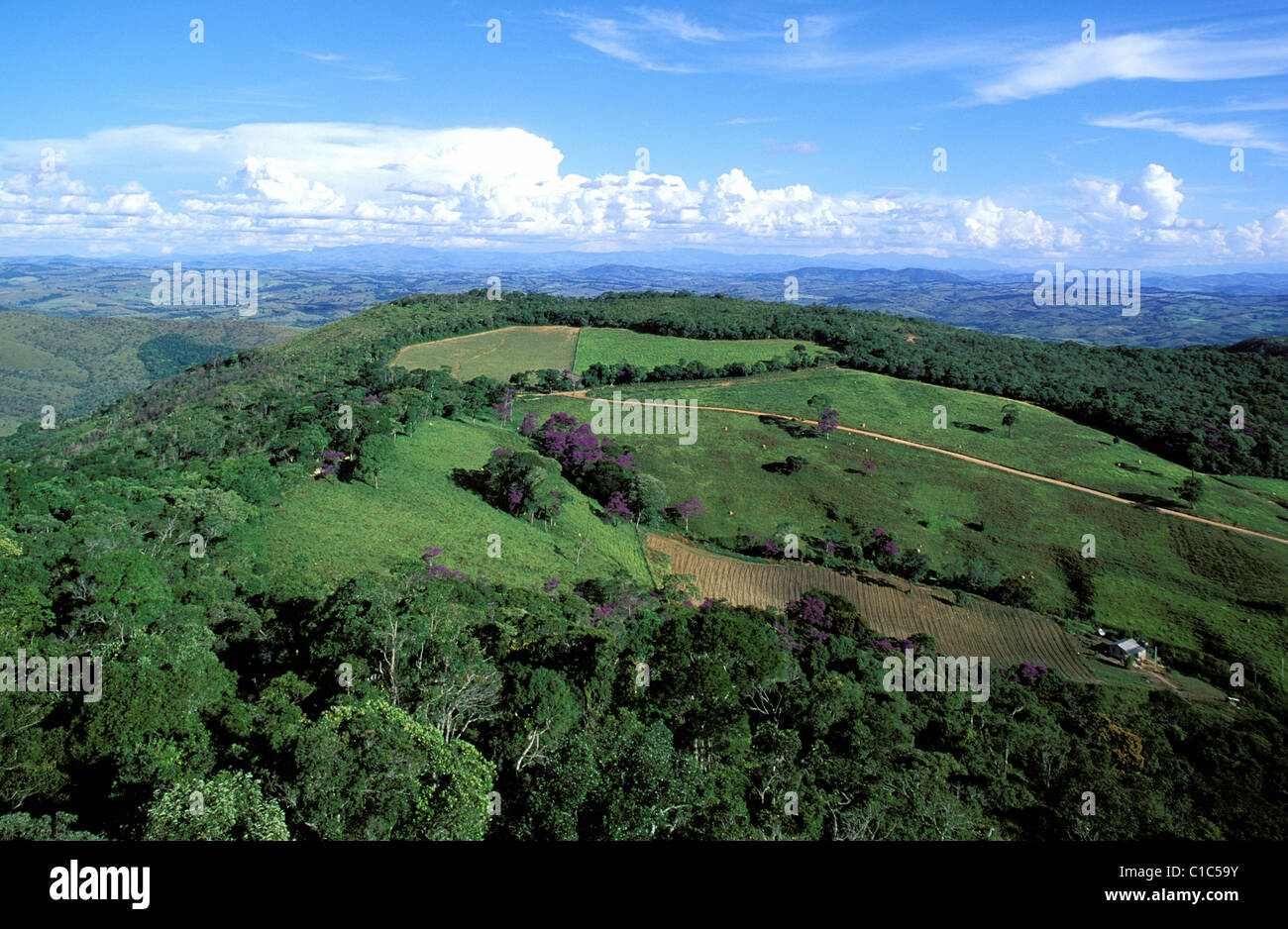 Brésil, Minas Gerais, paysage près de São Tomé Das Letras Banque D'Images