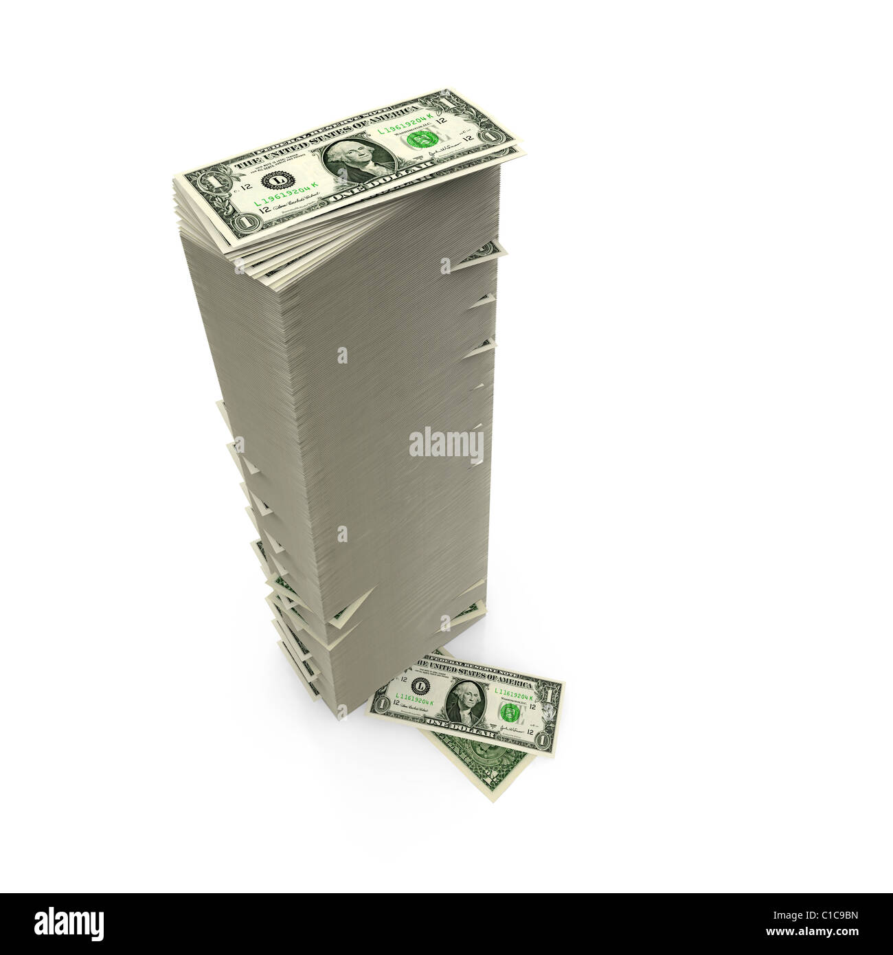 Pile de billets d'un dollar Banque de photographies et d’images à haute ...