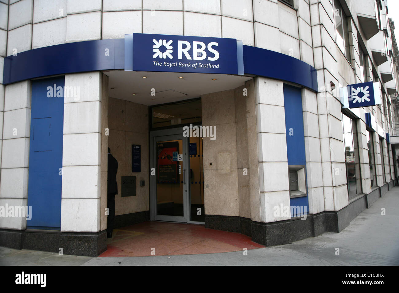 Vue générale de gv une succursale de RBS Royal Bank of Scotland à Blackfriars, Londres, Angleterre. Banque D'Images