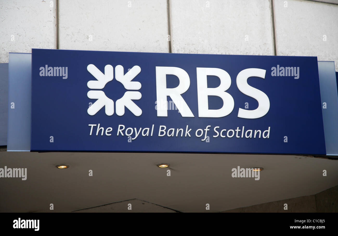 Vue générale de gv une succursale de RBS Royal Bank of Scotland à Blackfriars, Londres, Angleterre. Banque D'Images
