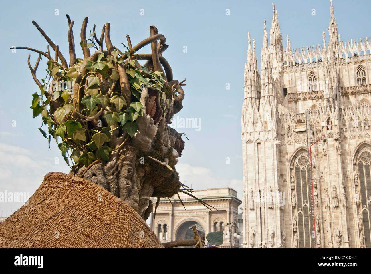 L'hiver, une sculpture par Philip Haas, inspiré par le "Faust" de l'artiste Arcimboldo Renaissance Italienne Banque D'Images