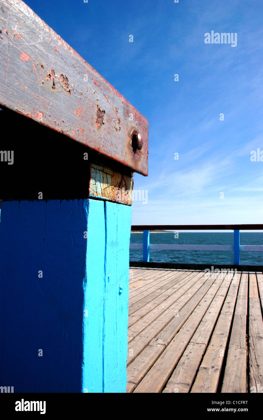 Couleurs de Mer Baltique de ponts toning avec vue sur la mer, ciel et san couleurs. Banque D'Images