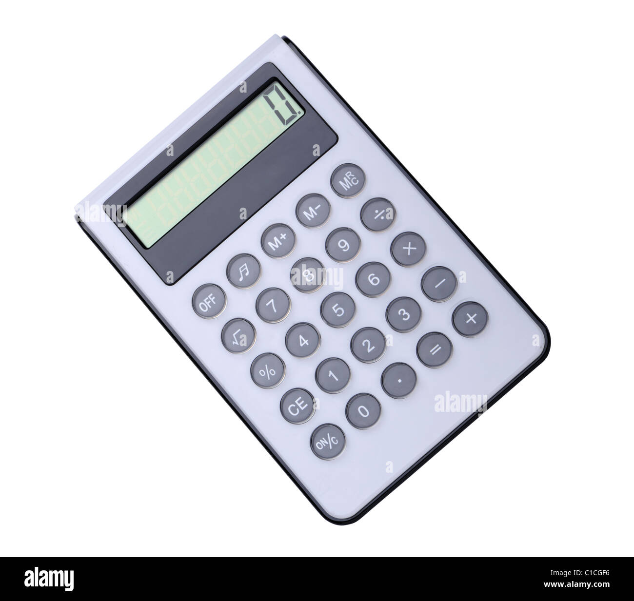 Calculatrice électronique moderne. Isolated on white Banque D'Images