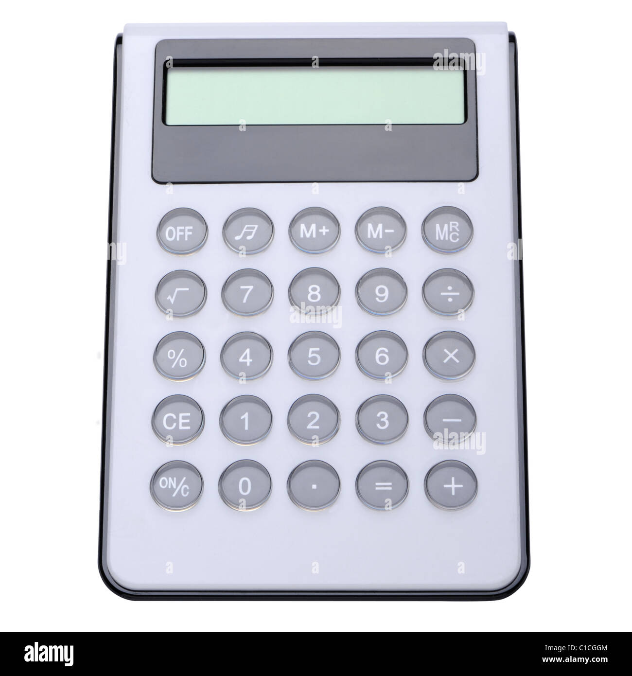 Calculatrice électronique moderne. Isolated on white Banque D'Images