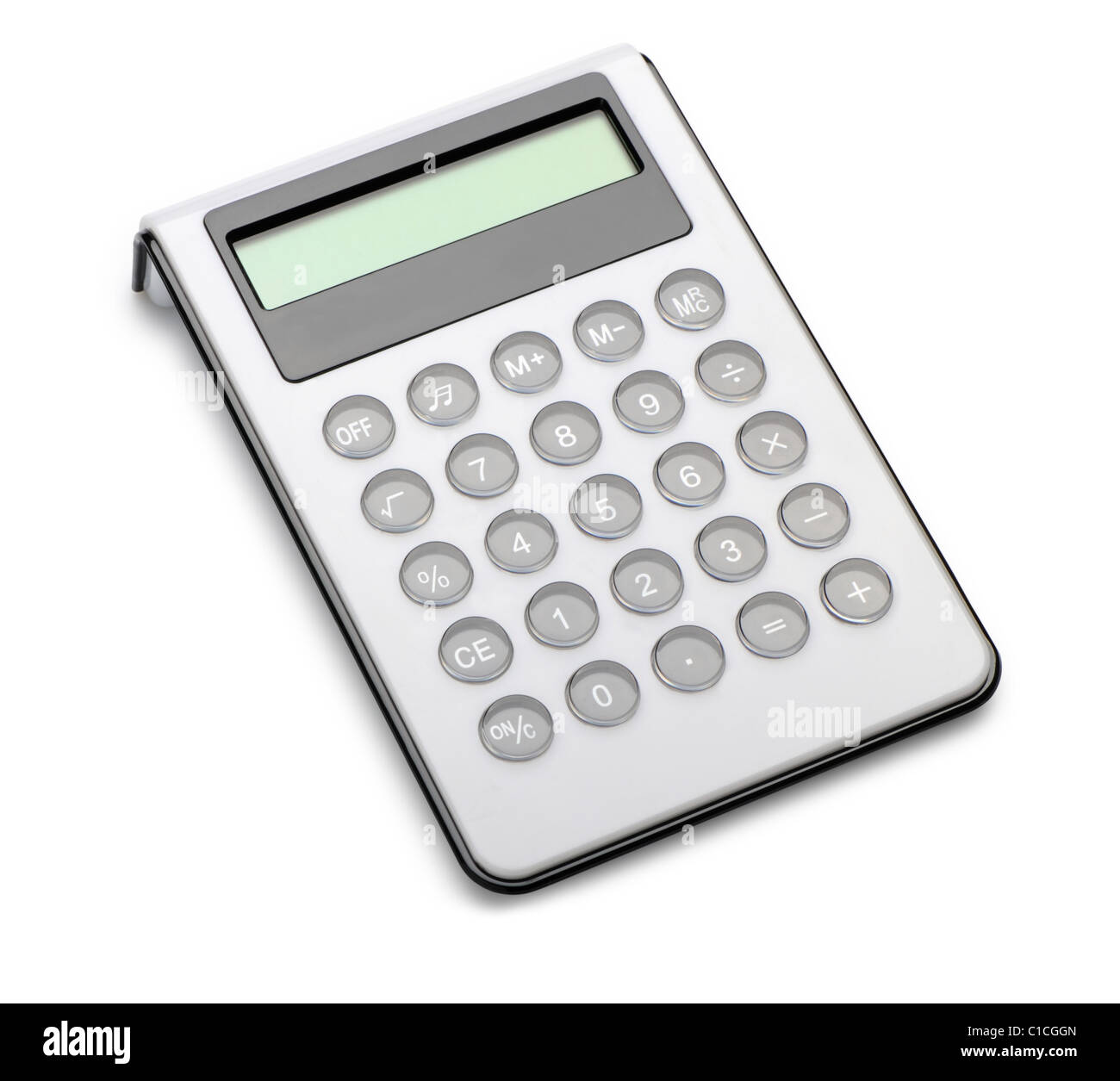 Calculatrice électronique moderne. Isolated on white Banque D'Images