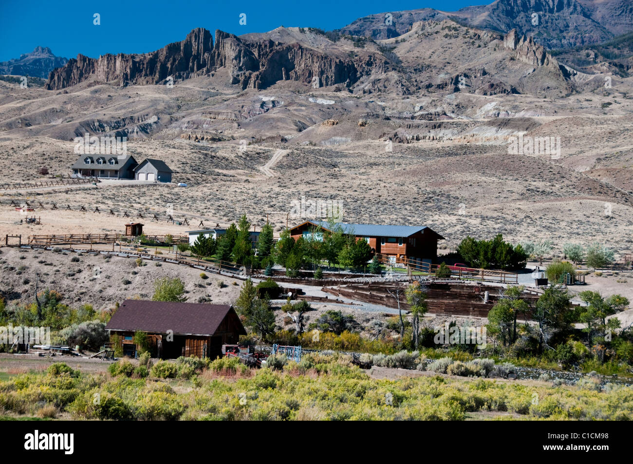 Vélo14,16,20, Buffalo Bill State Park, forêt nationale de Shoshone & River, Sylvan Lake,Wapiti,Ouest,de Cody Wyoming,USA Banque D'Images