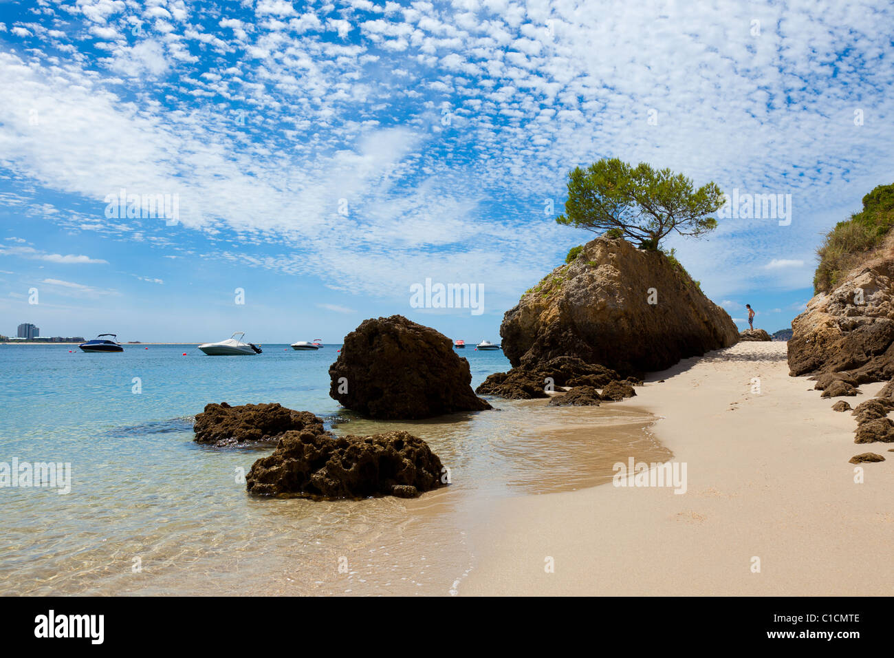 Belle plage de Setubal au Portugal Banque D'Images