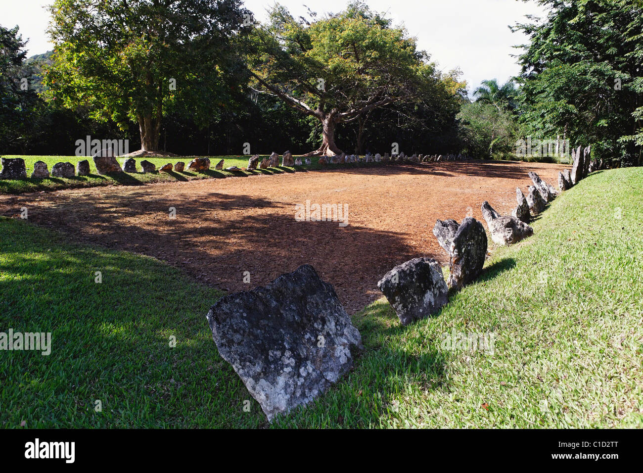 Caguana Ceremonial Ball, Utuado, Puerto Rico Banque D'Images