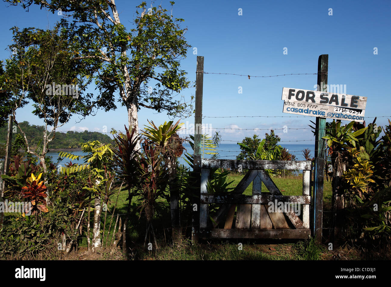 Propriété en vente, la baie Drake, Costa Rica Banque D'Images