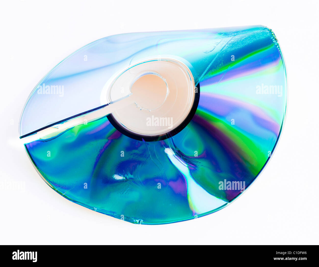 endommagé cd courbé Banque D'Images
