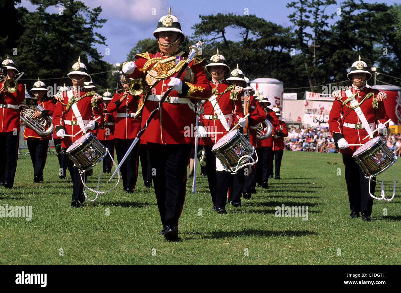 Royaume-uni, Channel Islands, Guernesey, le Royal band Banque D'Images