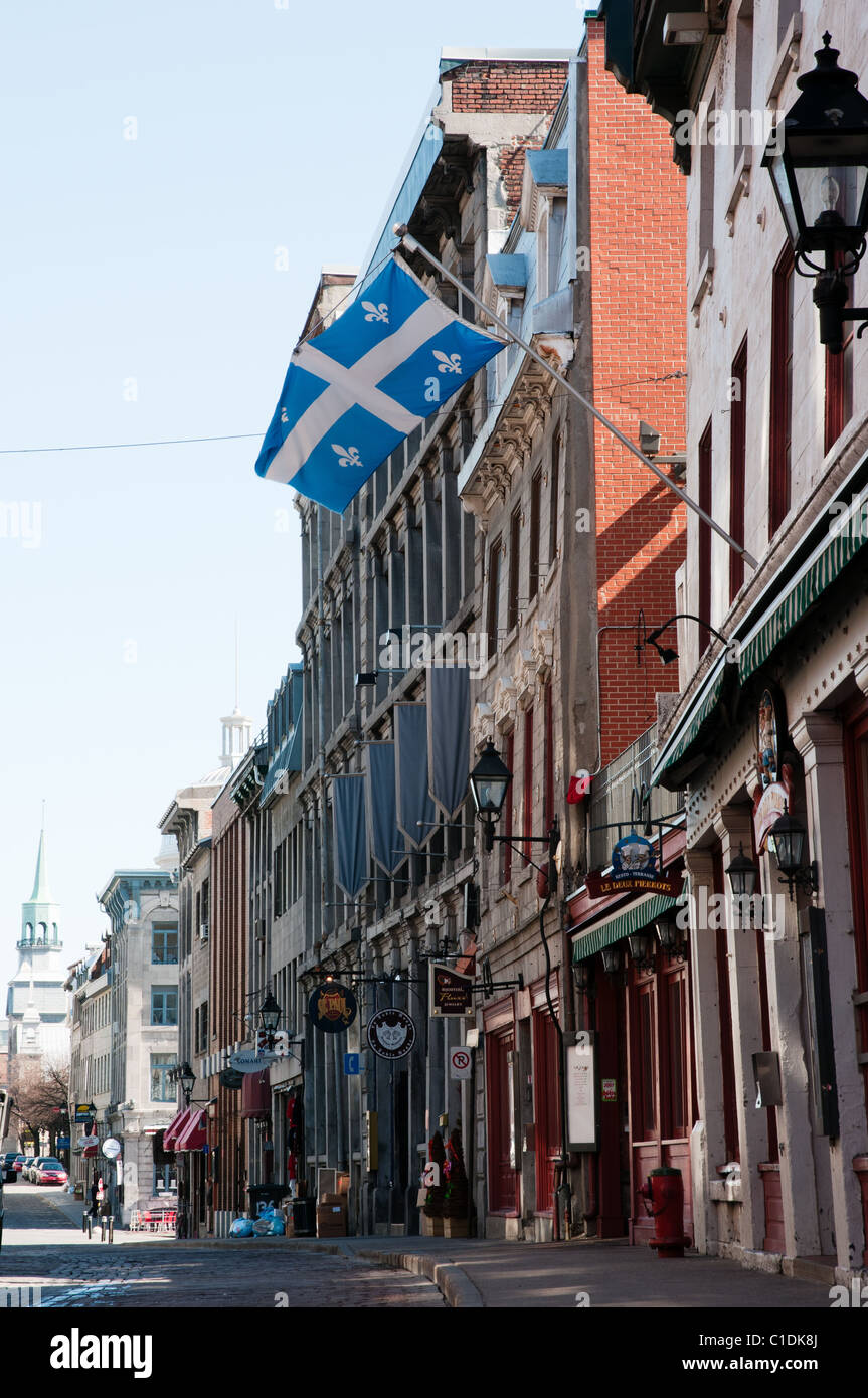 Saint Paul est la plus vieille rue de Montréal. (Québec, Canada) Banque D'Images